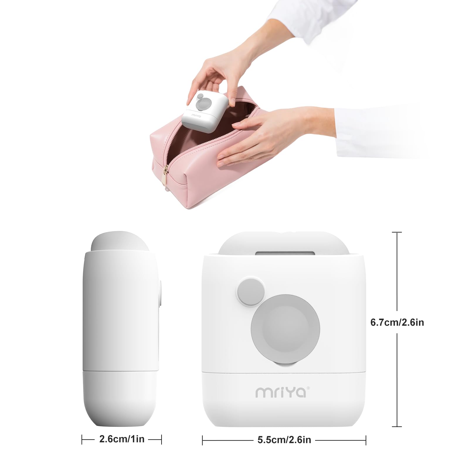 Mriya compact portable design fits into a handbag for travel.