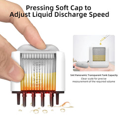 Mriya Hair Oil Applicator uses liquid-teeth for even scalp distribution.