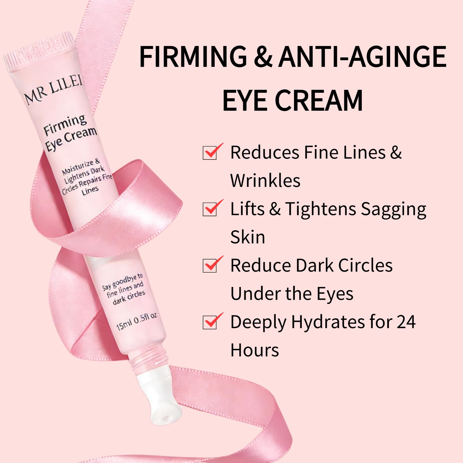 Mrlilei Beauty eye-area massage routine demonstrates gentle puffiness reduction
