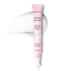 Mrlilei Beauty firming eye cream jar close-up, fragrance-free formula for sensitive skin