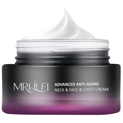 MRLILEI neck cream bottle highlights 4-in-1 care for neck and décolletage