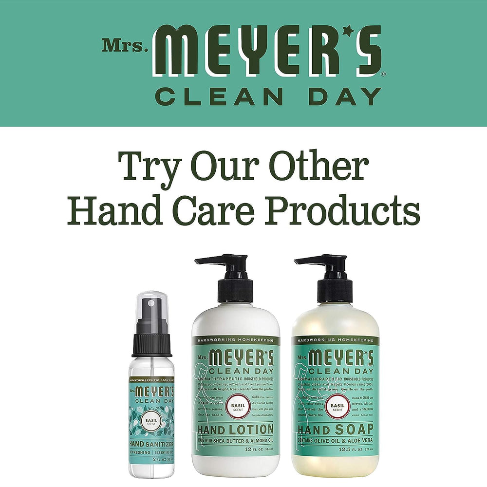 Mrs. MEYER'S Basil Lavender bubbles and fresh fragrance in sink area.