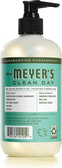Mrs. MEYER'S Basil Lavender label close-up highlighting natural ingredients.