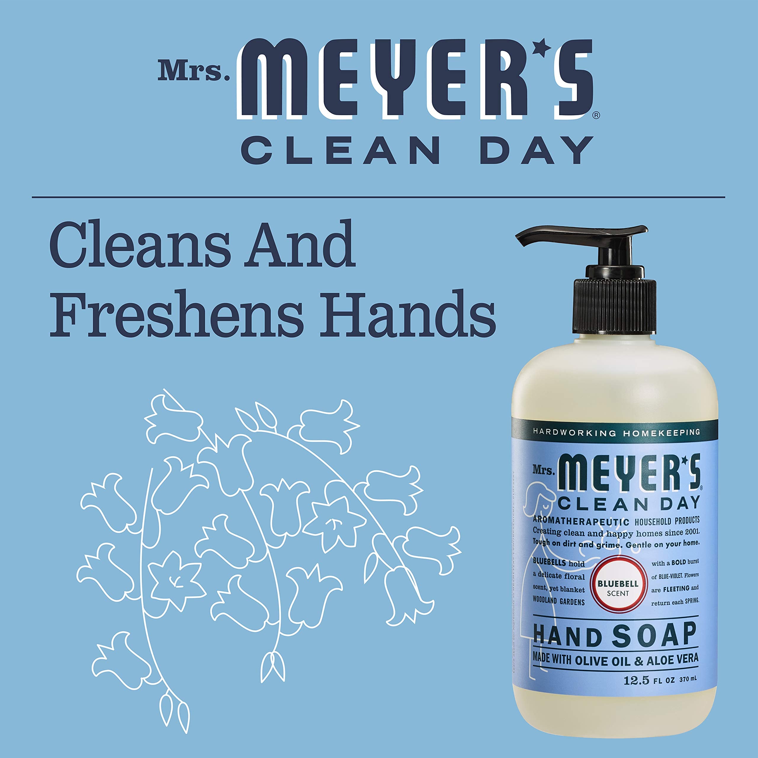 Bluebell hand soap used in the kitchen for fresh, light aroma