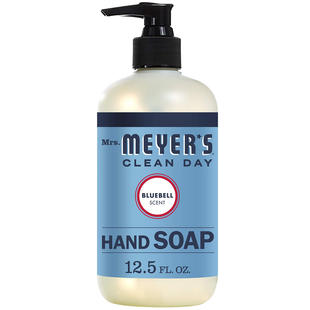 Lather from Mrs. Meyer's Bluebell hand soap showing creamy bubbles