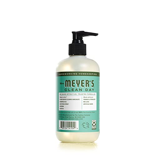 Closeup of Basil soap label showing natural fragrance and ingredients.