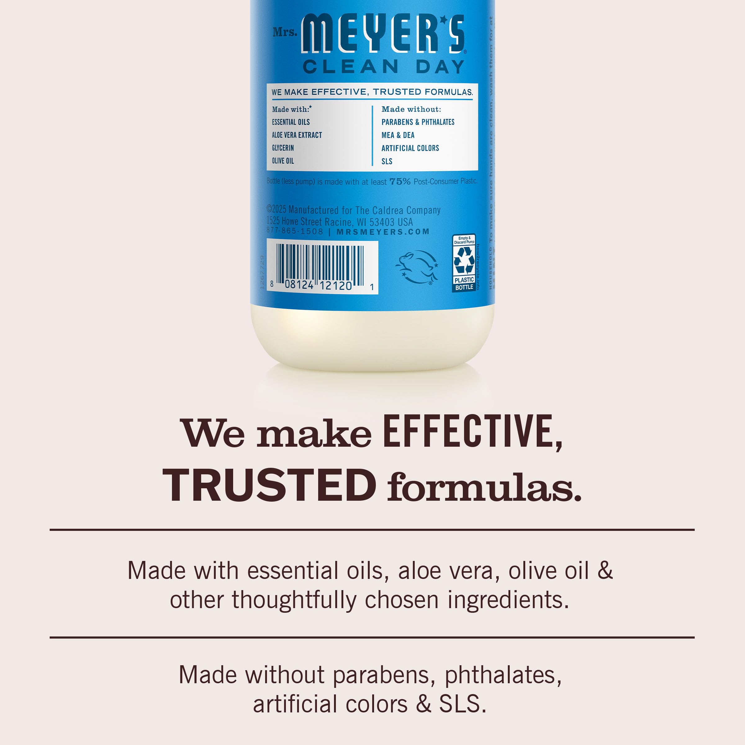 Aloe vera and olive oil components emphasize gentle cleansing