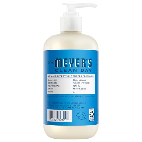 Blueberry Hand Soap bottle being poured for easy handwashing