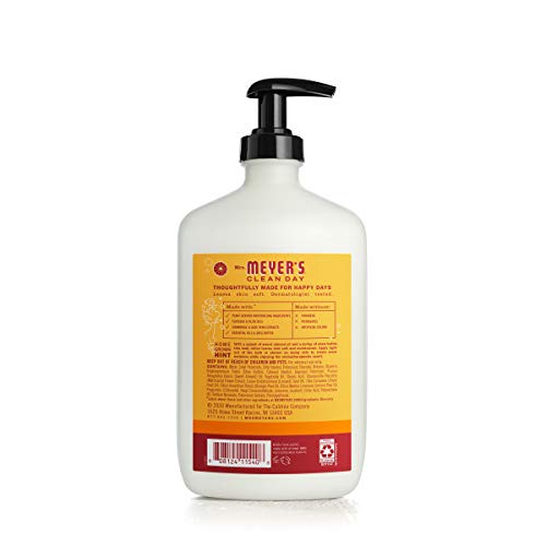 Mrs. Meyer's Clean Day lotion close-up shows Clementine fragrance.