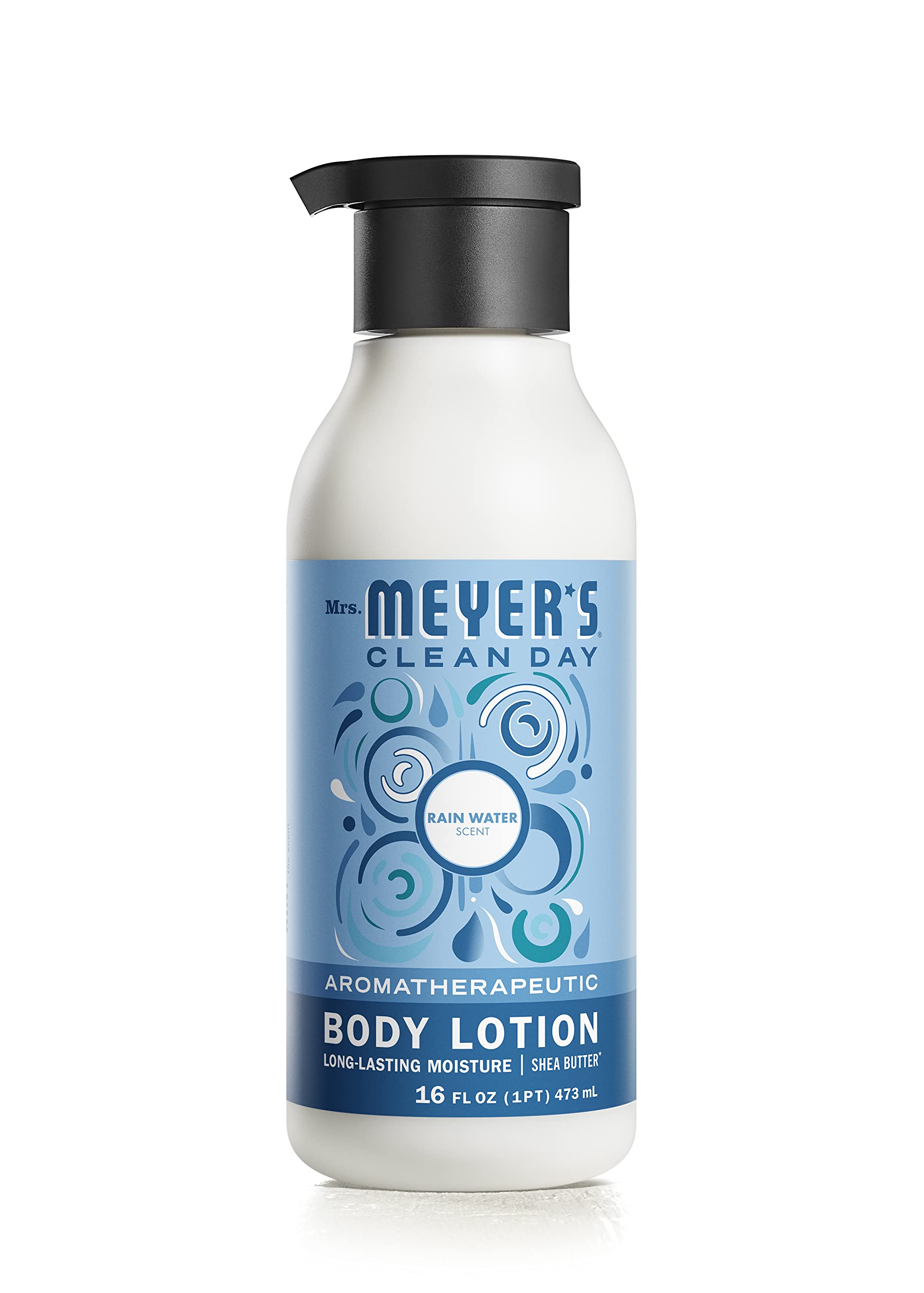 Mrs. Meyer's Clean Day Rain Water lotion bottle in eco-friendly packaging.