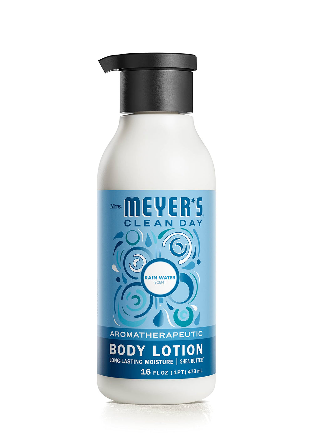 Mrs. Meyer's Clean Day Rain Water lotion bottle in eco-friendly packaging.