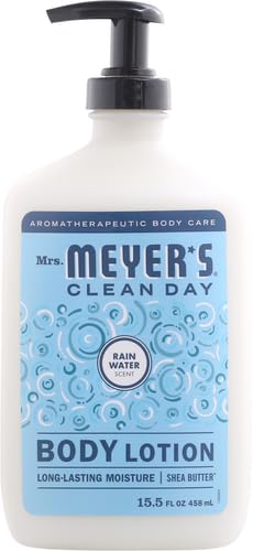 Close-up of Rain Water lotion texture showing creamy shea butter.