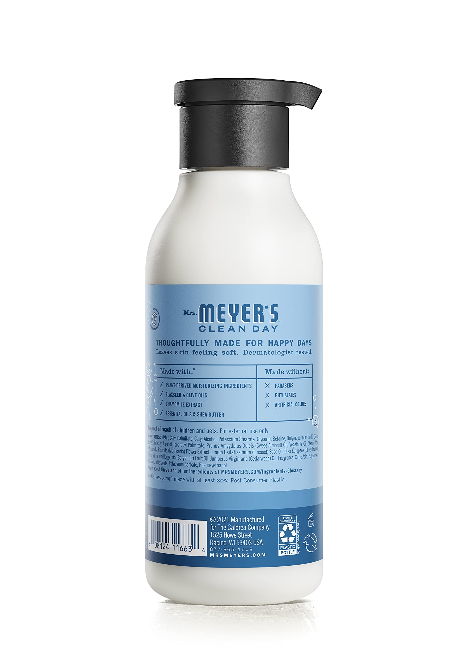 Creamy spread on skin reveals smooth, lasting moisture after shower.