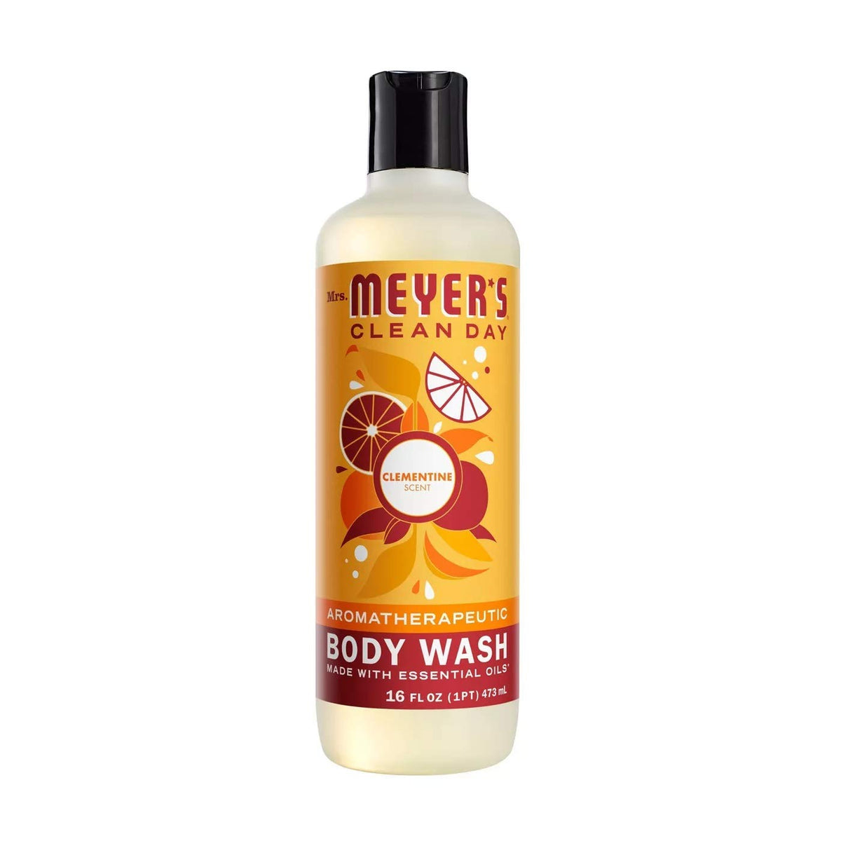 Mrs. Meyer's Clean Day Clementine bottle for a moisturizing, refreshing cleanse.