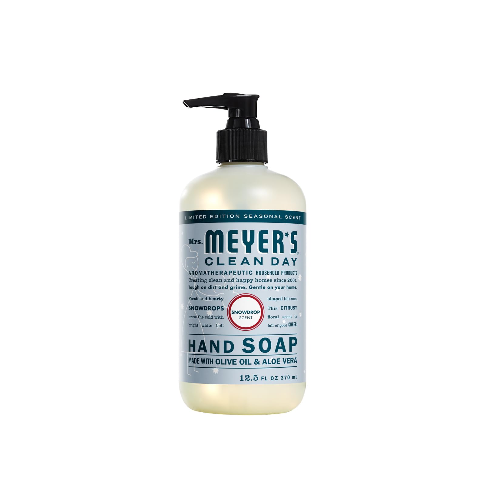 Mrs. MEYER'S Clean Day Apple Cider bottle with crisp scent and nourishing feel.