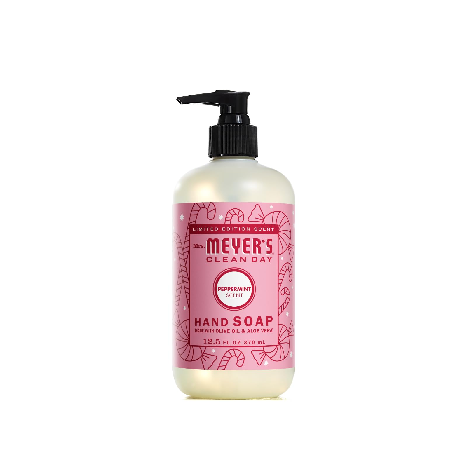 Mrs. MEYER'S Clean Day Lemon Verbena label highlighting refreshing fragrance and soft hands.