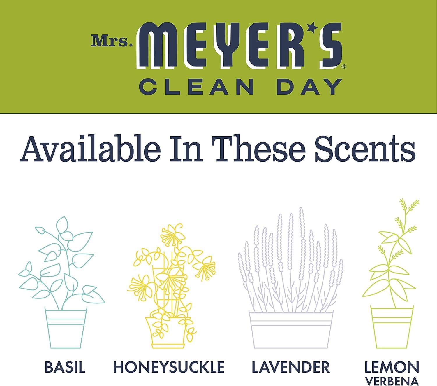 Mrs. Meyer's Clean Day hand soap refill recyclable packaging message