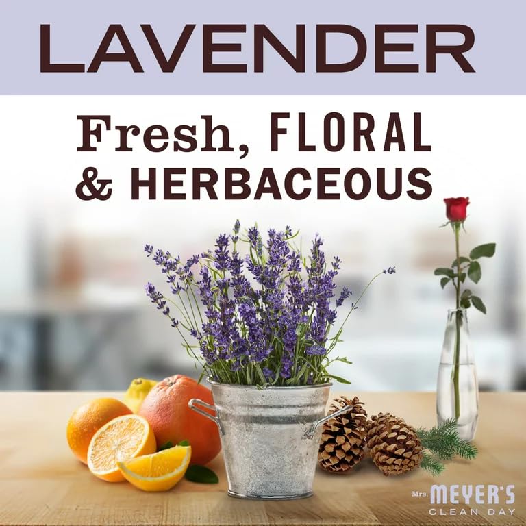 Mrs. Meyer's Clean Day Lavender body wash in a shower scene spa like moment