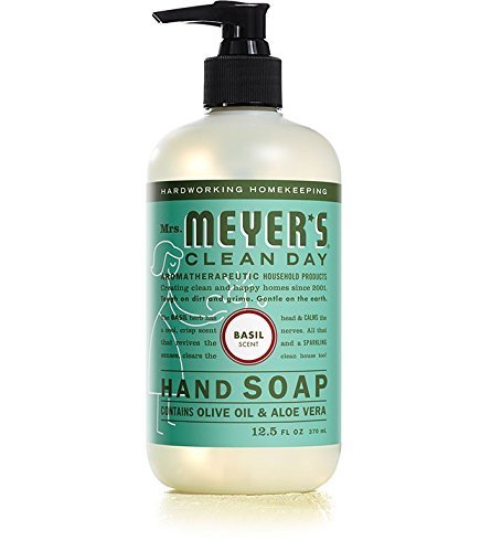Closeup of Mrs. Meyer's Clean Day Lavender bottle and label for calm scent