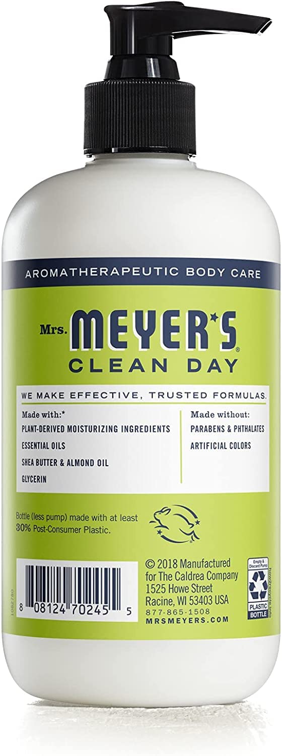 Beurre de karité et huile d'amande dans la Lotion Mains Mrs. Meyer's