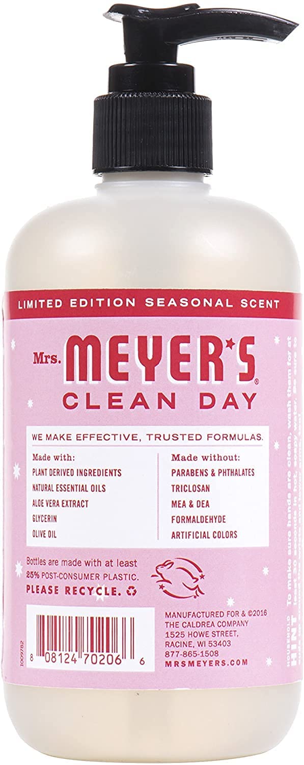 Closeup of peppermint foam from Mrs. Meyer's hand soap for daily hand care.