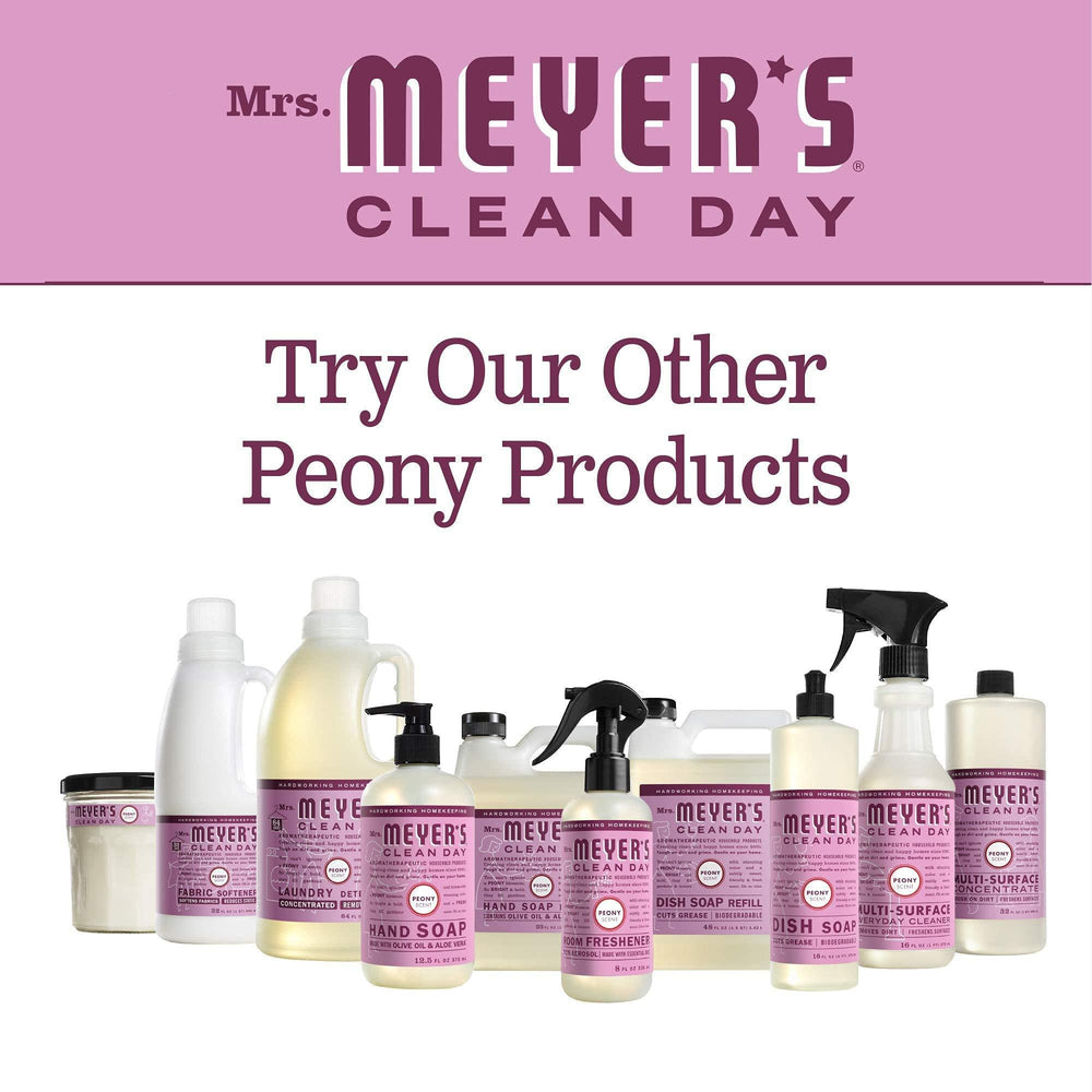 Peppermint hand soap packaging display by Mrs. Meyer's Clean Day collection.