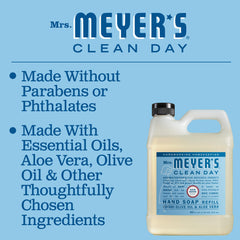 Mrs. Meyer's Clean Day Rainwater hand with foam demonstrates gentle cleansing.