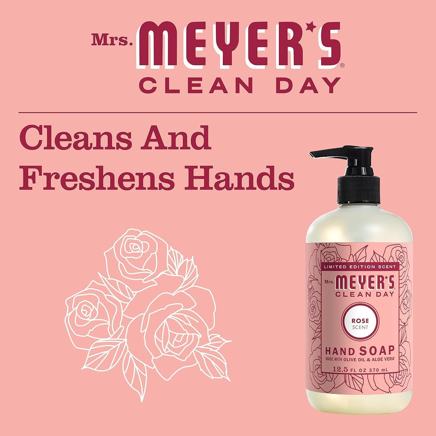 Mrs. Meyer's Clean Day Basil scent bottle highlighting fresh fragrance for cleaning