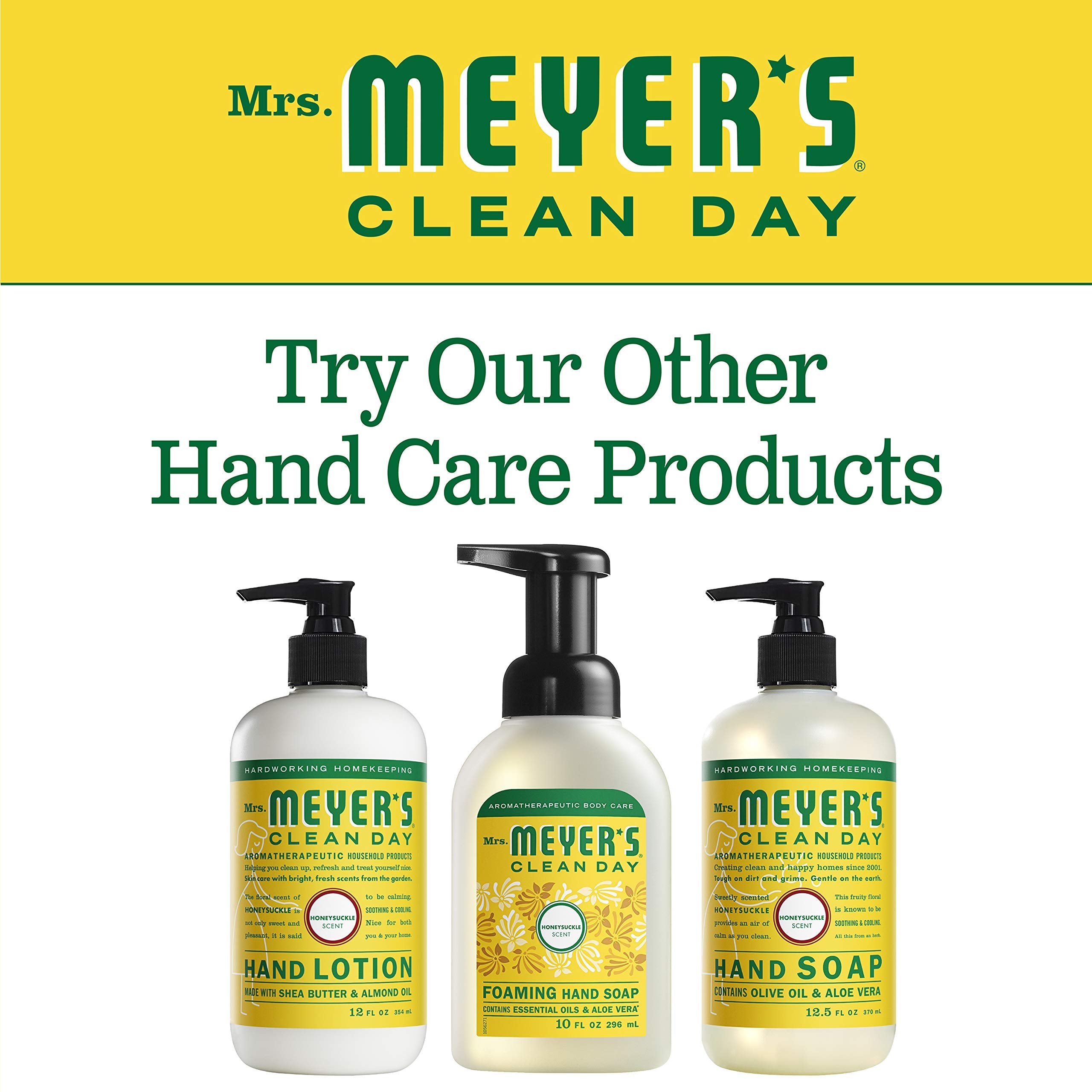 Leaping Bunny cruelty-free certification on Mrs. Meyer's lotion packaging.