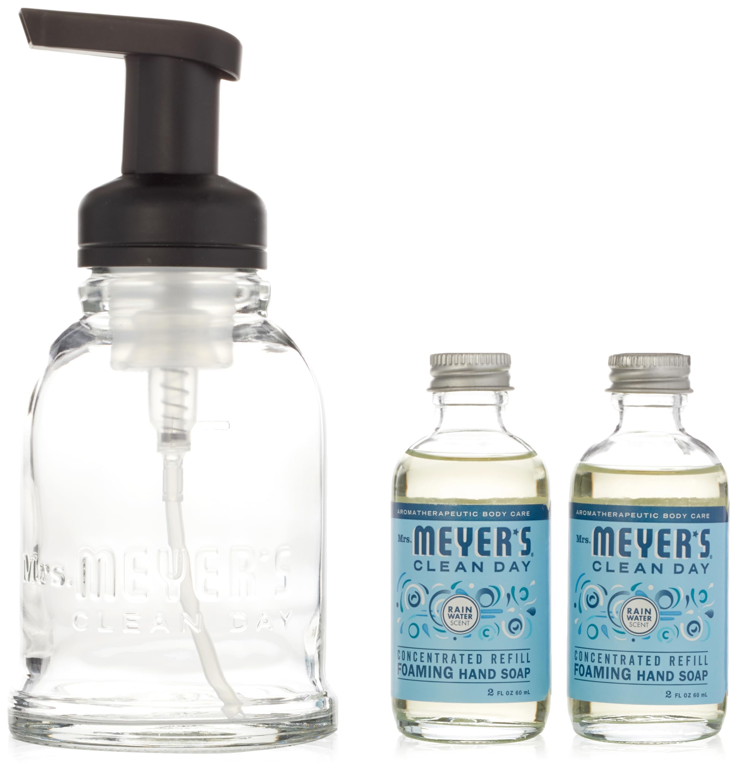 Mrs Meyer's Foaming Hand Soap Starter Kit packaging, ideal for trying at home