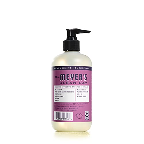 Mrs. Meyer's Plum Berry hand soap pump delivers long-lasting fragrance