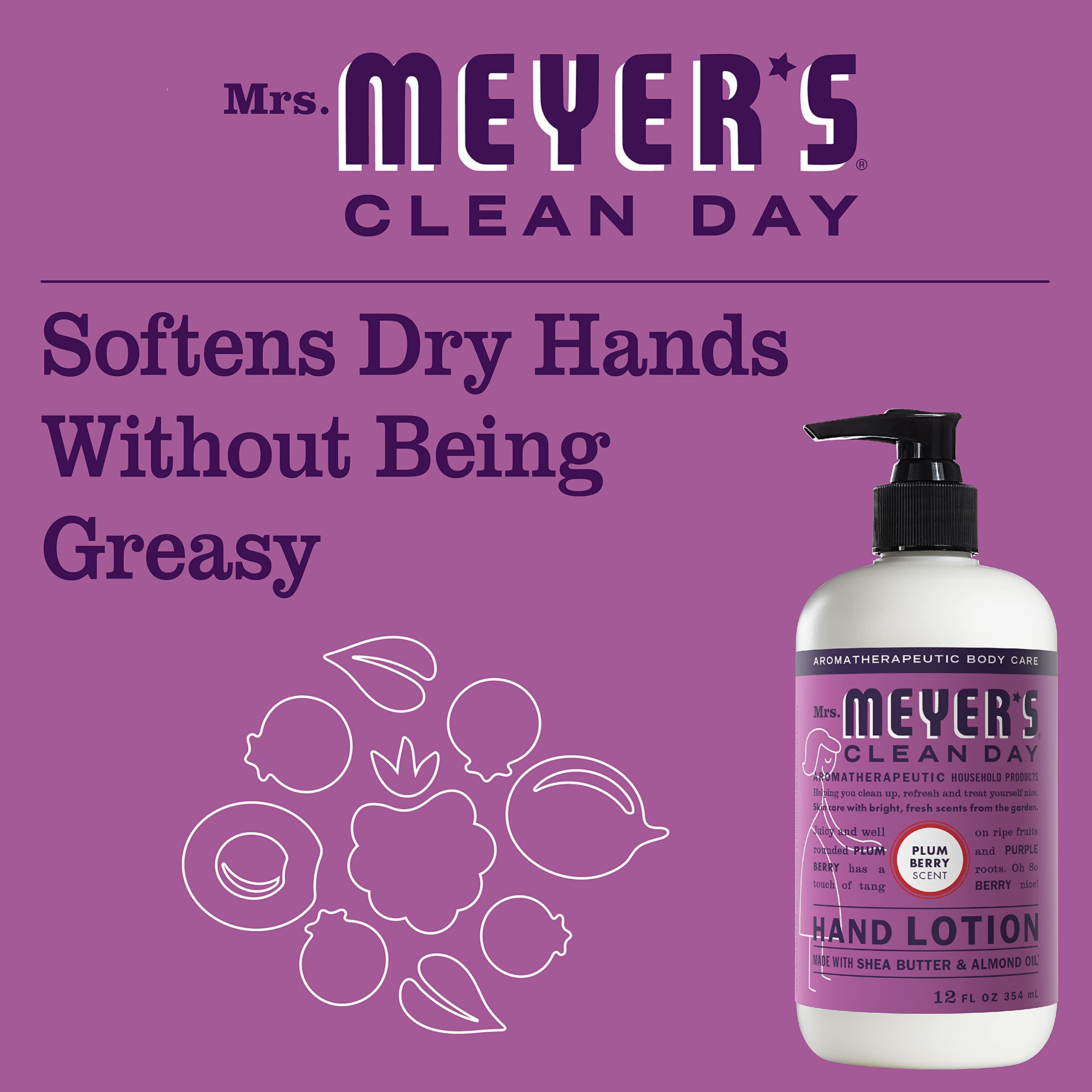 Soft hands after using Mrs. Meyer's Plum Berry hand lotion