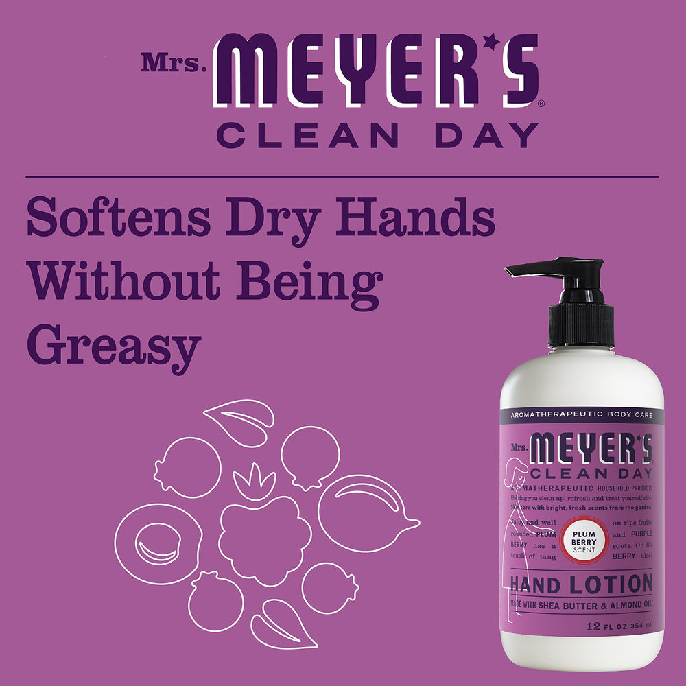 Soft hands after using Mrs. Meyer's Plum Berry hand lotion