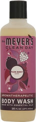 Close-up of rich lather from Mrs. Meyer’s Plumberry body wash
