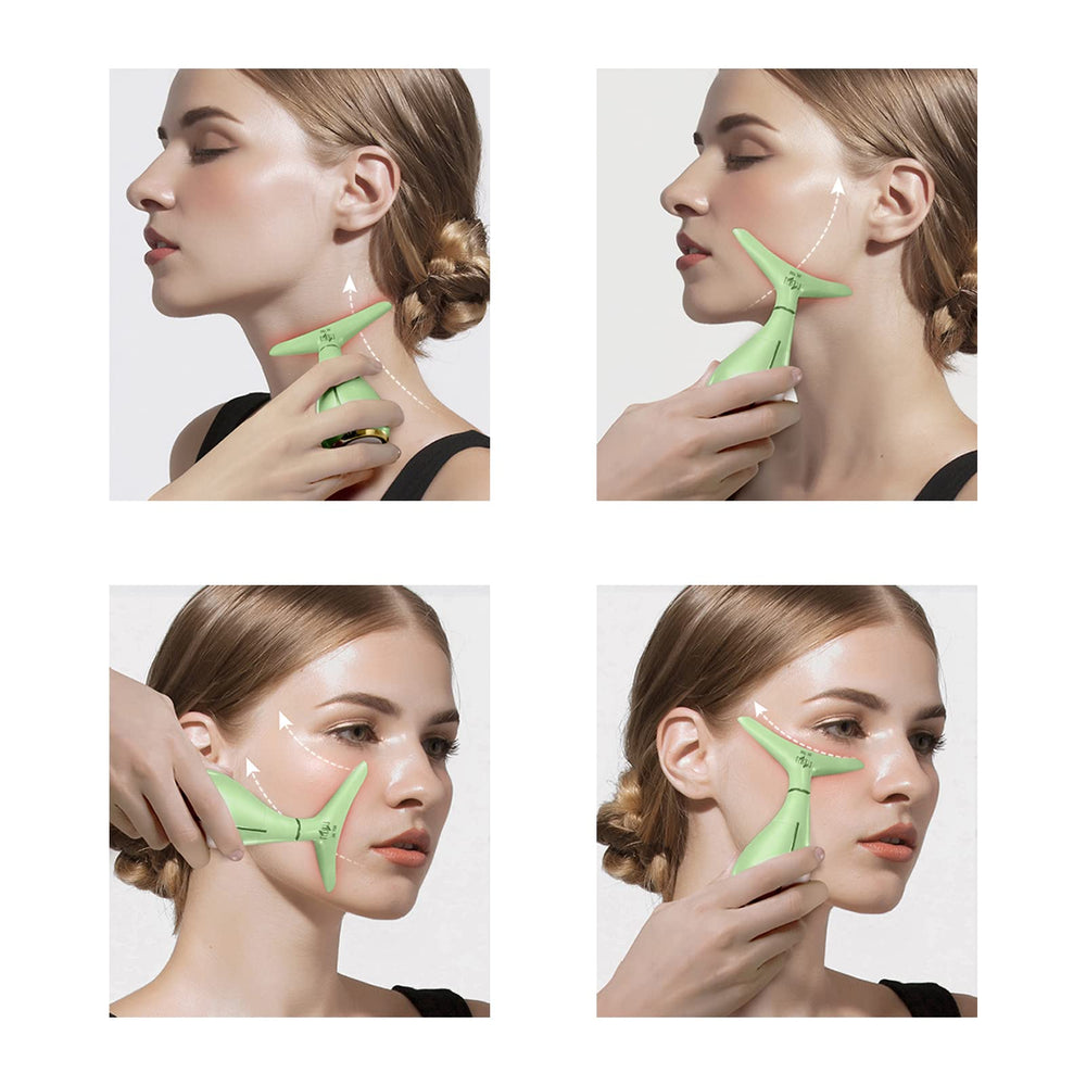 Ms.W red light facial massager heated to 45°C demonstration