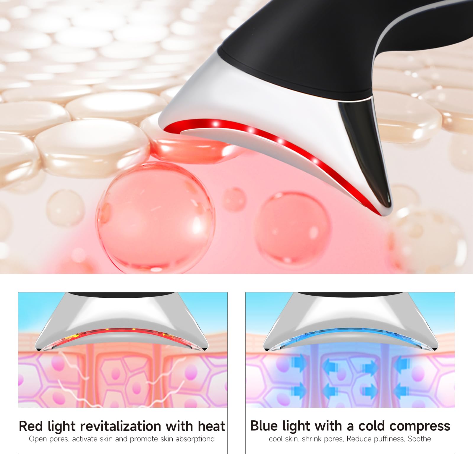 Ms.W red light therapy massager neck-shoulder use, glides smoothly along contours.