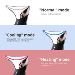 Ms.W red light therapy face massager side view, ergonomic grip for easy handling.