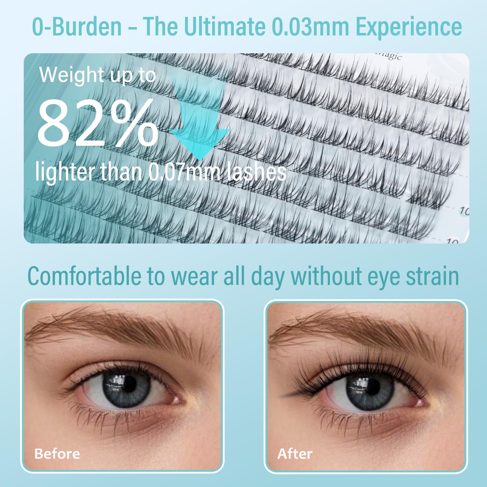 MSCICI AuraVenus.03 all-day comfort lashes for lightweight wear.