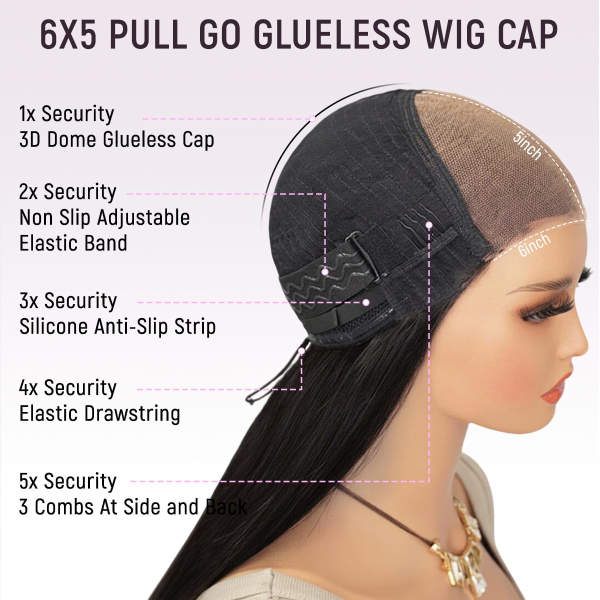 mscoco Wear and Go pre-cut lace cap for quick, beginner-friendly wear