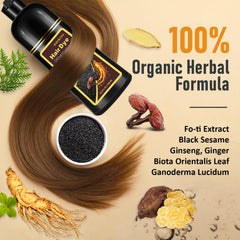 Msktasy all-in-one hair care shampoo blends cleansing, coloring, and conditioning.