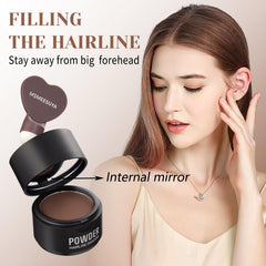 Closeup of MSMEESUYA Hairline Powder being applied with the dual-head applicator