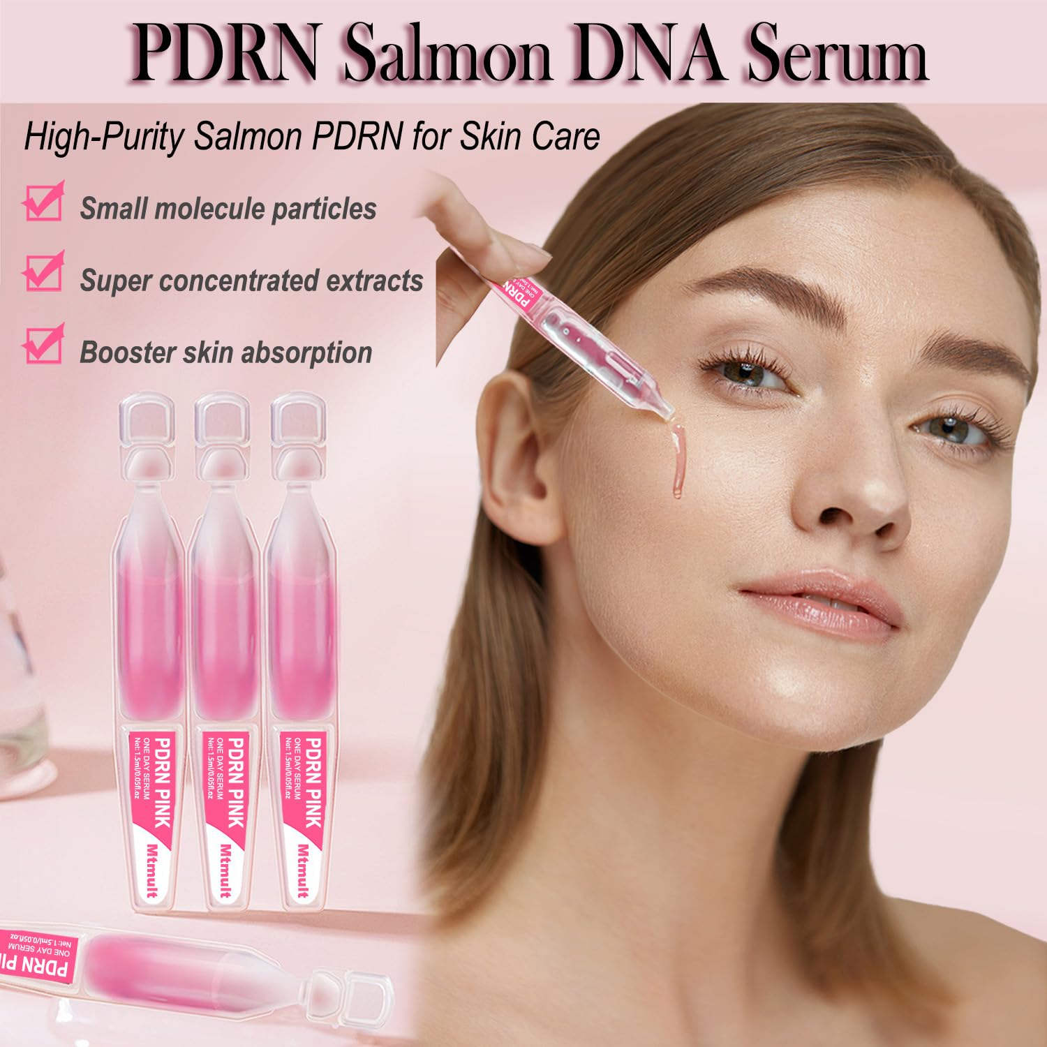 Mtmult PDRN ampoules 0.05oz close-up for precise on-the-go dosing