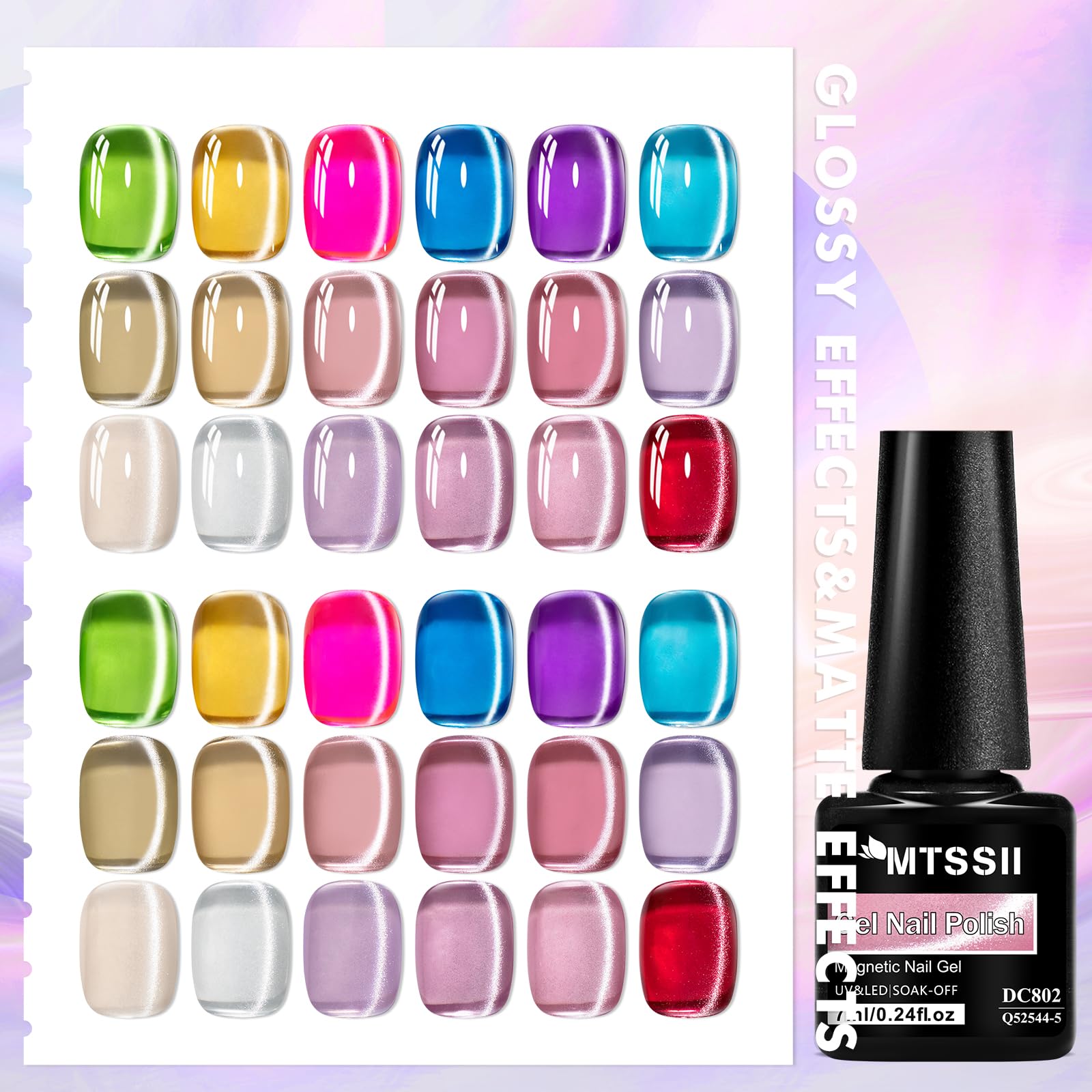 MTSSII Jelly Cat Eye Magnet included to create magnetic patterns easily