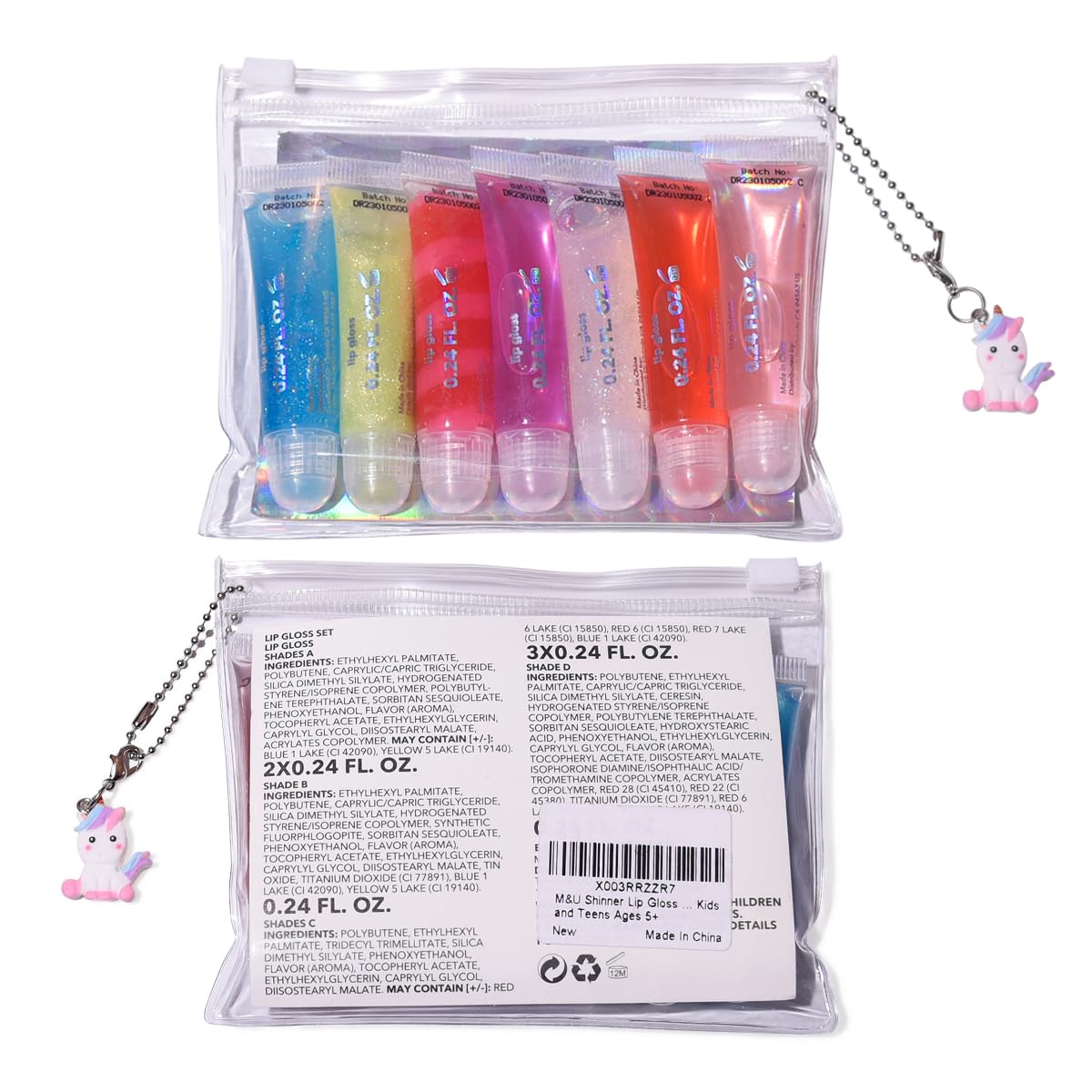 MU Make You Up on-the-go lip gloss kit for parties and sleepovers.