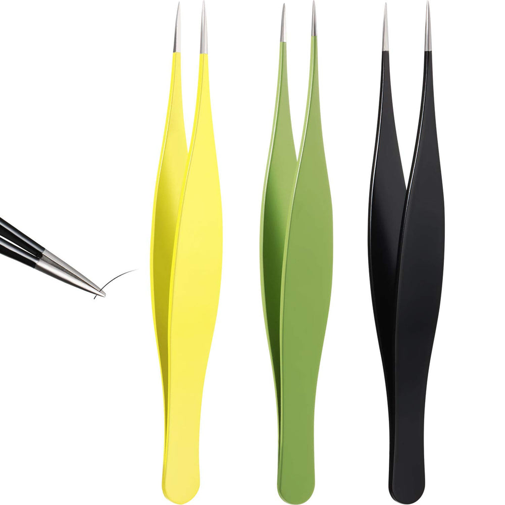 Mudder 3Pcs Tweezers blackhead remover closeup for precise extraction.