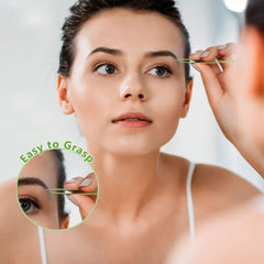 Mudder 3Pcs Tweezers ingrown-hair remover green tip for safe skin work.