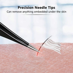 Mudder 3Pcs Tweezers ingrown-hair remover yellow tip for precise work.