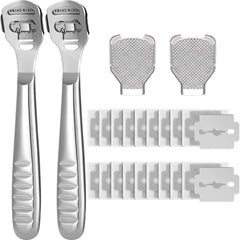 Mudder callus shaver set with steel handle for smooth removal of hard skin