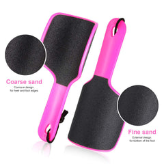 Mudder beige curved foot file, ergonomic grip for precise smoothing of heels.