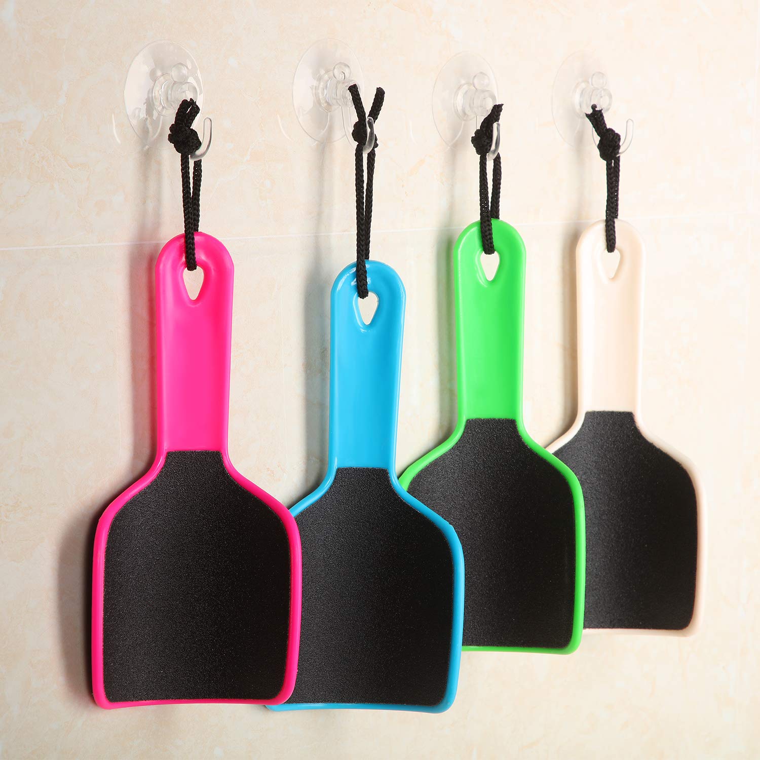 Mudder green curved foot file, lightweight ABS tool for durable home pedicure.